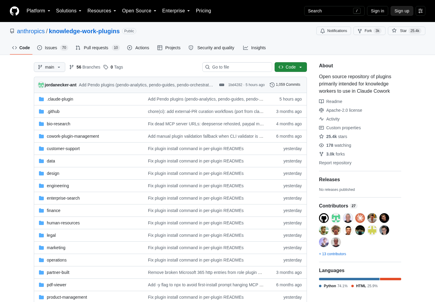 Repository mit Plugins für verschiedene Bereiche der Wissensarbeit