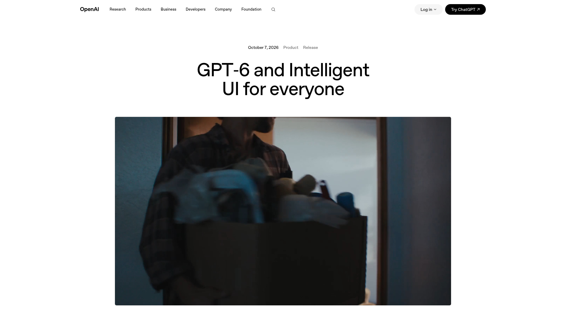 Screenshot: GPT‑6 and Intelligent UI for everyone